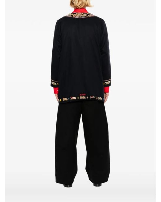 Bode Black Feather Runner Jacket for men