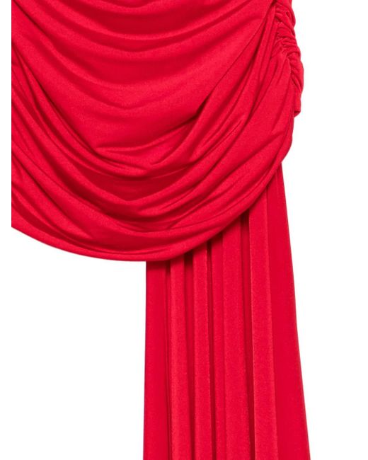 ANDAMANE Red Draped Skirt