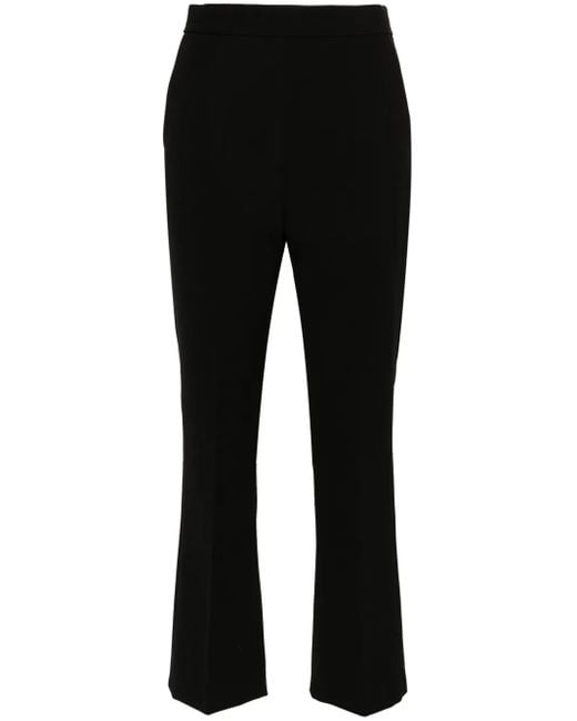 Max Mara Black Parata High-Waist Bootcut Trousers