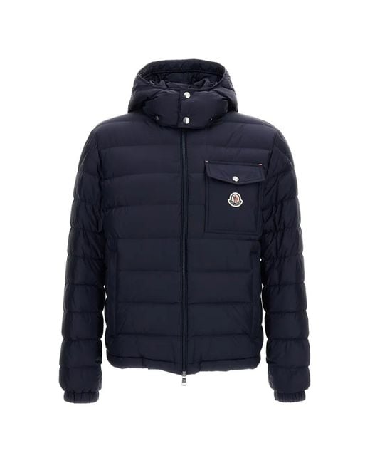 Moncler Blue Verith Hooded Down Jacket for men