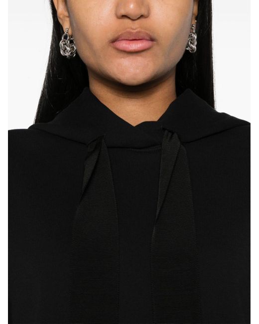 Sudadera con capucha y logo bordado Patou de color Black