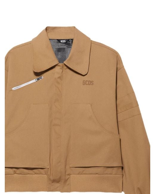 Gcds Natural Canvas Shirt Jacket for men