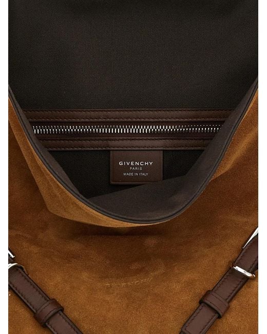 Givenchy Brown Medium Voyou Suede Shoulder Bag