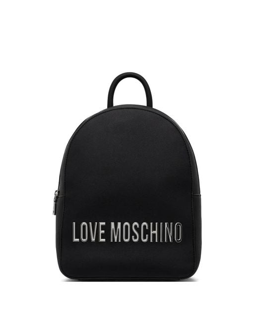 Love Moschino Black Zip-Fastening Backpack