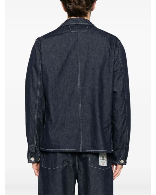 Chaqueta Vaquera Con Parche Del Logo C P Company de hombre de color Blue