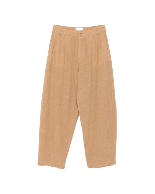 DARKPARK White Phebe Pleated Wool Trousers