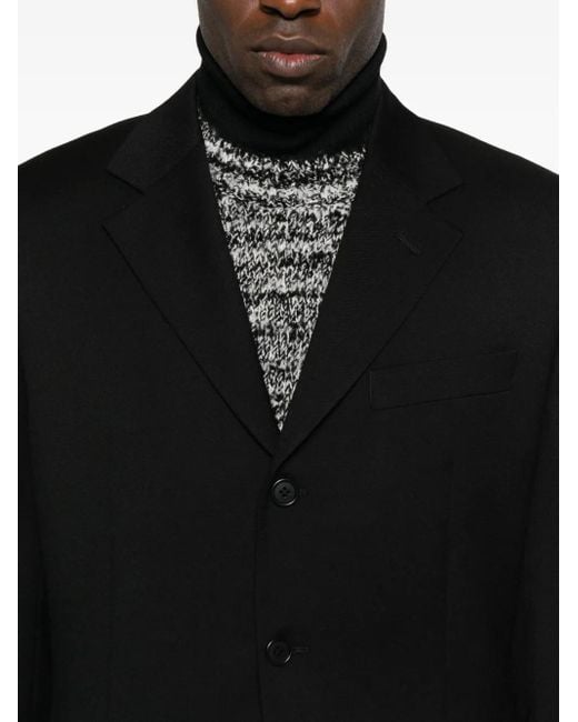 sunflower Black Single-Breasted Notched-Lapel Jacket for men