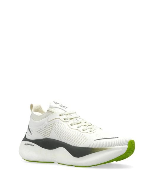 EA7 White Nitro Wave Running Sneakers