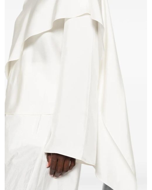 Rohe White Long-Sleeve Layered Blouse