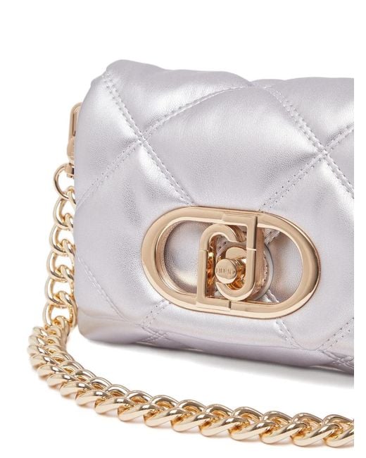 Liu Jo White Small Quilted Lapuffy Shoulder Bag