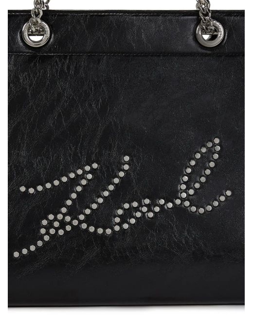 Karl Lagerfeld Black Medium K/Skuare Tote Bag