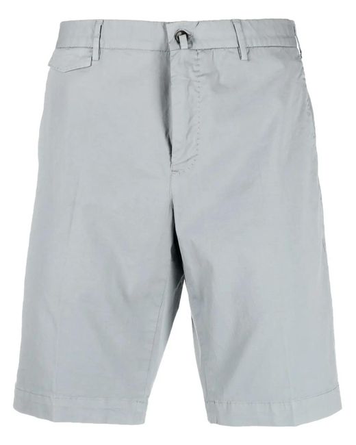 PT Torino Gray Knee-Length Bermuda Shorts for men
