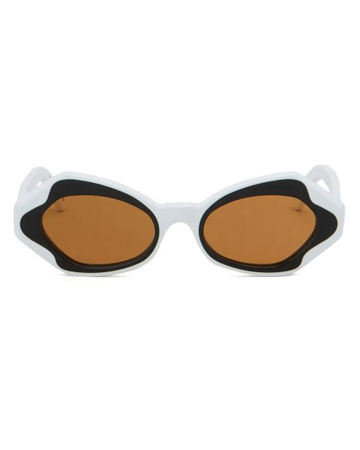 Marni Brown Geometric-Frame Tinted Sunglasses
