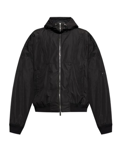 メンズ DSquared² フーデッド ジップジャケット Black