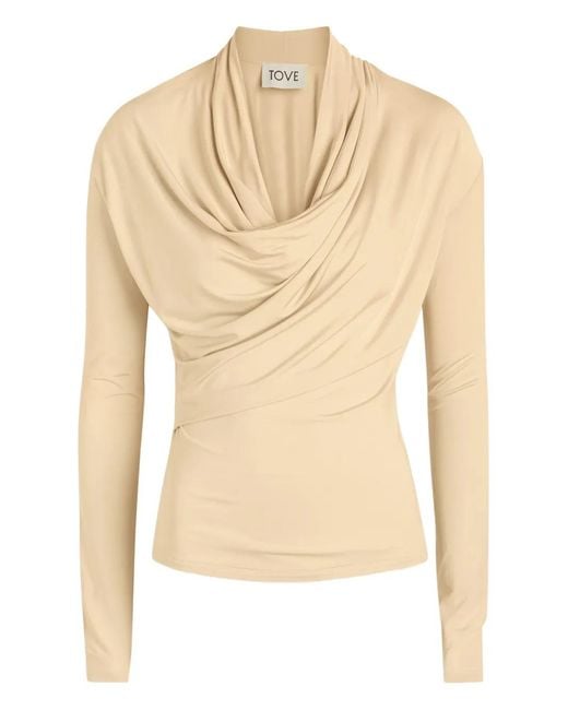 TOVE Natural Draped Top