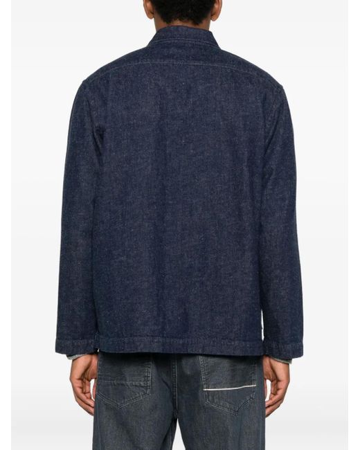 Universal Works Blue Patch-Pocket Denim Jacket for men