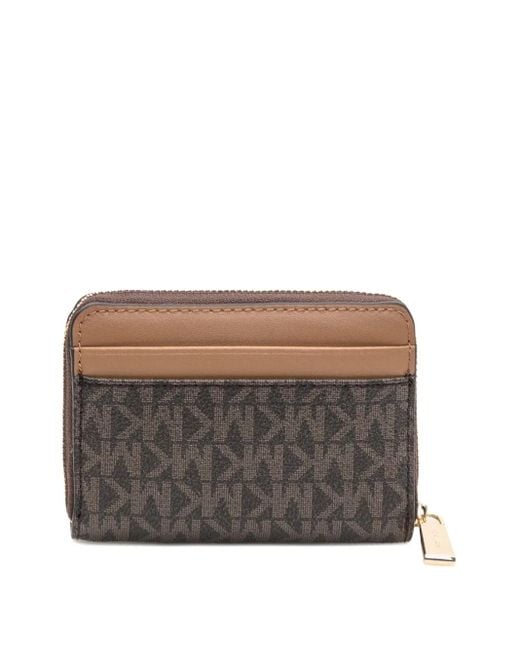 Michael Kors Gray Monogram Zip Wallet