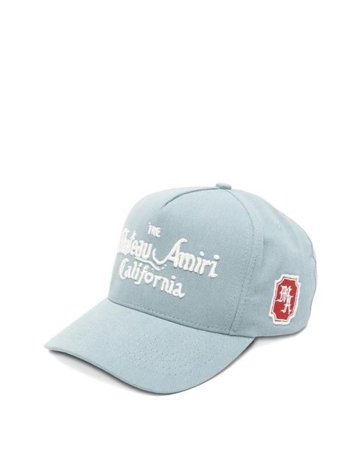 Amiri Blue Embroidered Cap for men