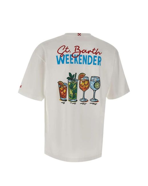 Mc2 Saint Barth White Delmar Sb Weekender T-Shirt for men