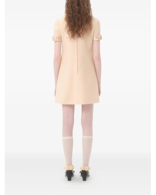 Valentino Garavani Natural Crepe Couture Mini Dress