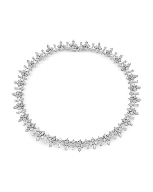 Anabela Chan White 18Kt Diamond Fleur-De-Lys Diamond Necklace