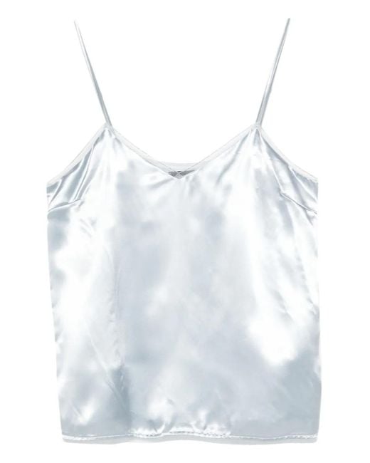 Fabiana Filippi Blue V-Neck Camisole Top