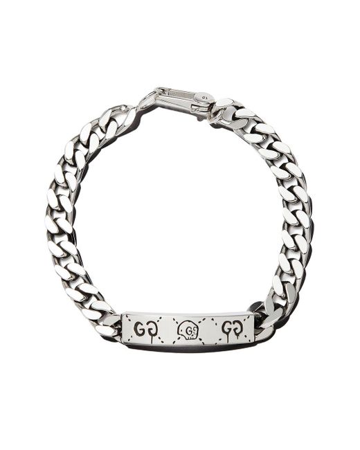 Bracelet Ghost en chaîne Gucci pour homme en coloris Métallisé | Lyst