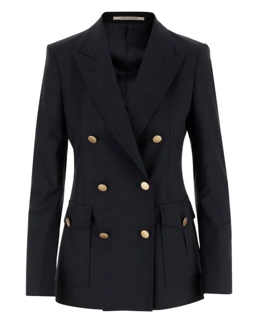 Tagliatore Double-breasted Blazer Black