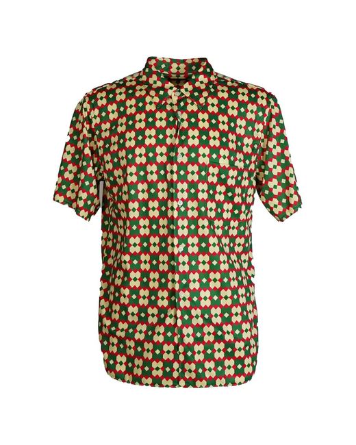 Comme des Garçons Green Printed Shirt for men