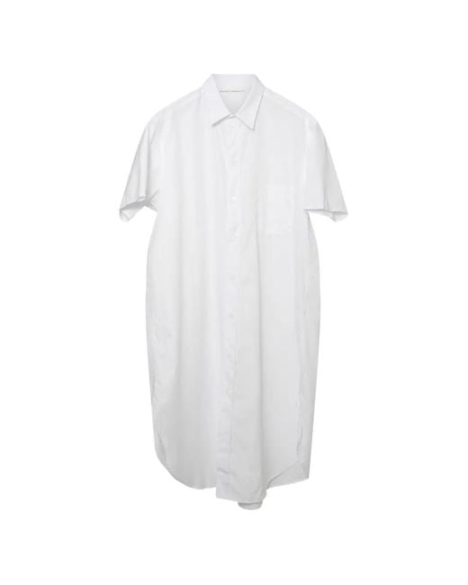 Niccolò Pasqualetti White Short-Sleeve Shirt Dress