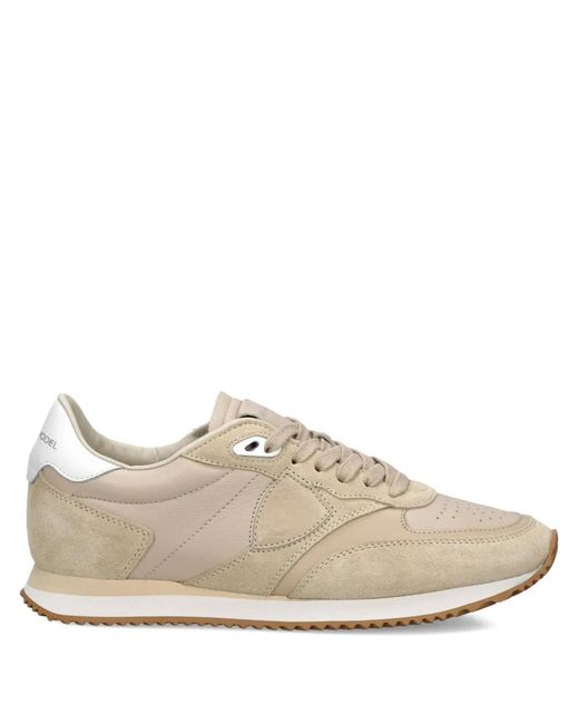 Philippe Model White Blville Perforated Leather Trainers