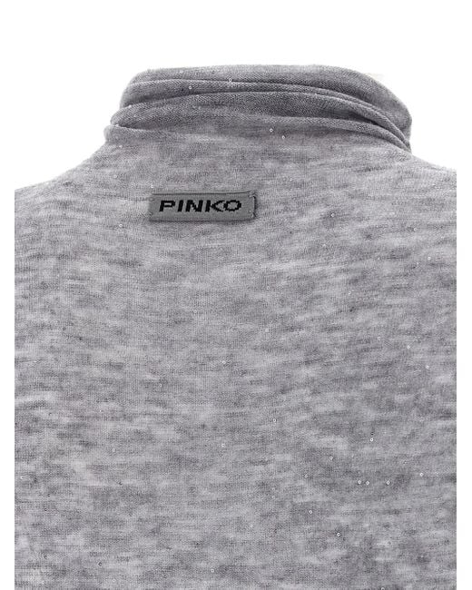 Pull À Sequins Appliqués Pinko en coloris Gray
