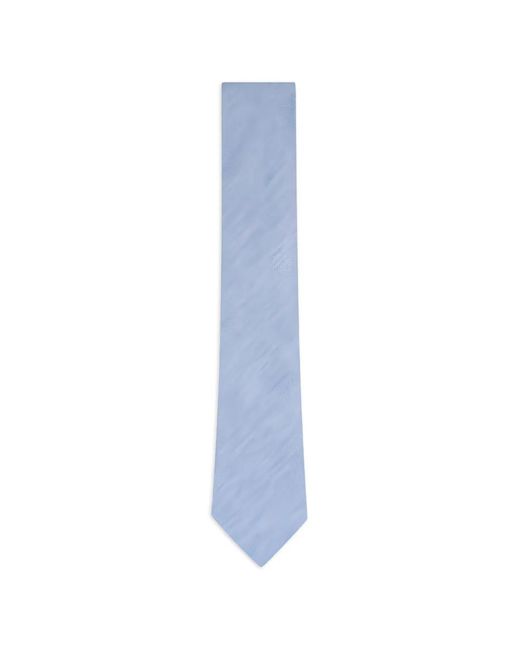 Zegna Blue Woven Pointed-Tip Tie for men