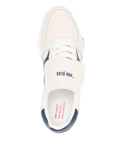 メンズ Pro Keds ローカット レザーストラップ White
