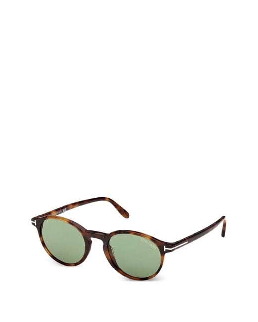 Tom Ford Green Round-Frame Sunglasses for men