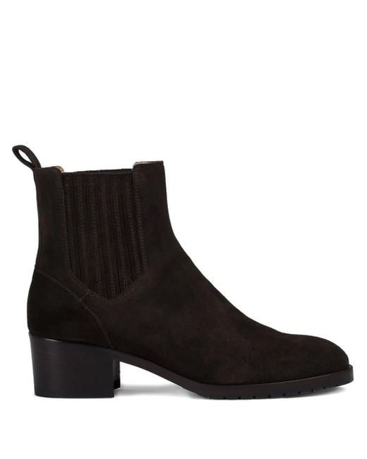 Bottines En Daim À Empiècements Élastiqués Doucal's en coloris Black