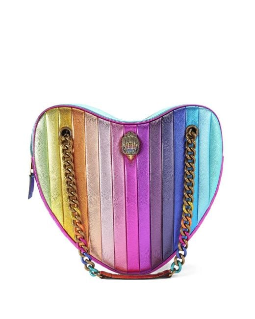Kurt Geiger Pink Large Kensington Heart Shoulder Bag