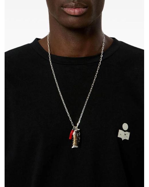 Isabel Marant Black New River Long Necklace for men