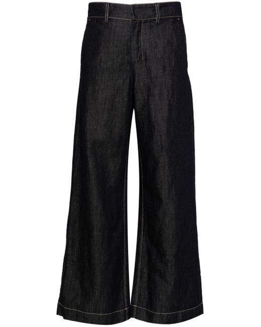 Max Mara Black Halbhohe Cropped-Jeans