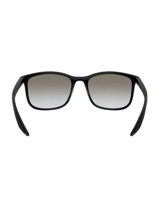 Prada Linea Rossa Black Square-Frame Sunglasses for men