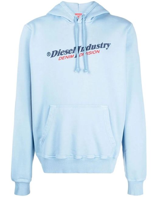 DIESEL Blue S-Ginn-Hood-Ind Hoodie for men