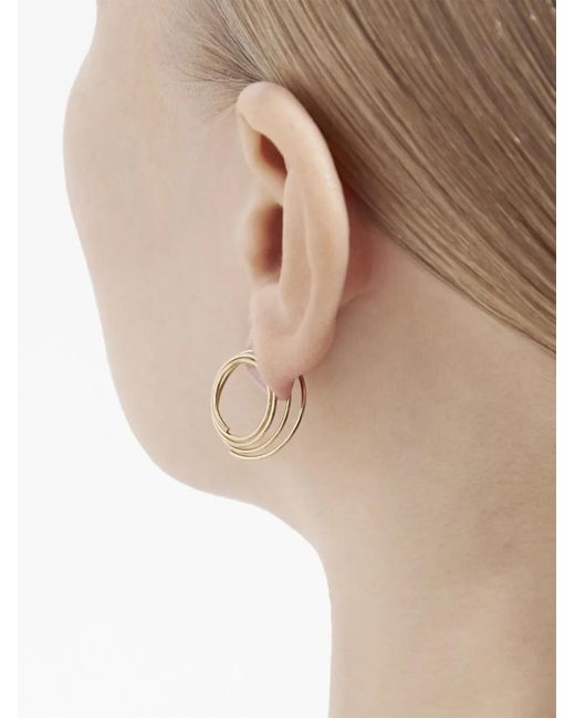 Shihara Metallic 18Kt Flat Hoop 01 Earring