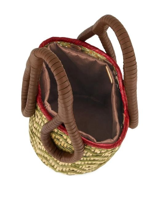Johanna Ortiz Metallic Mini Understanding Of The Cosmos Woven Bucket Bag