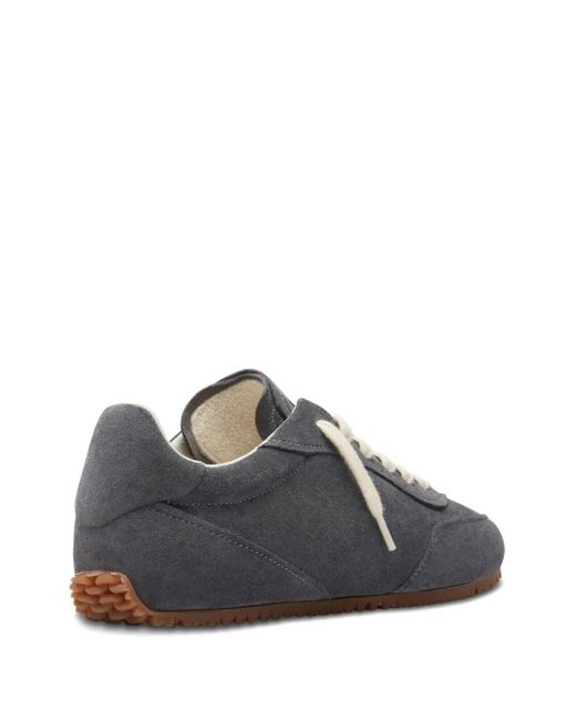 Axel Arigato Gray Daze Runner Suede Lace-Up Low-Top Sneakers
