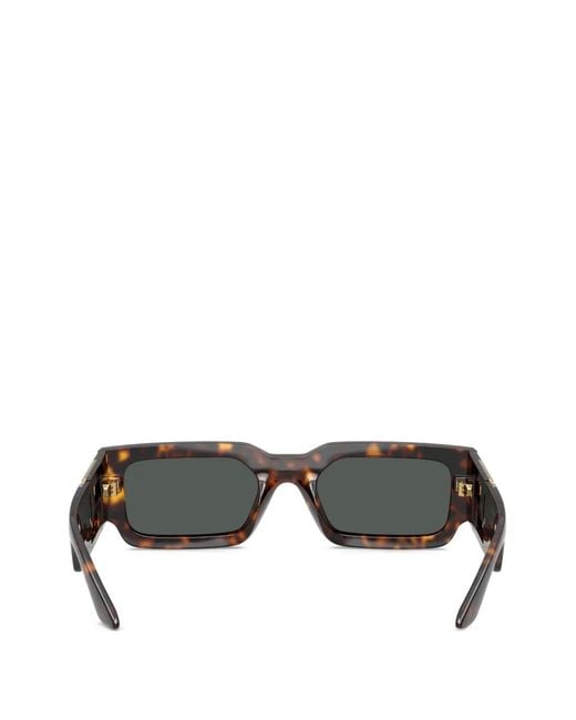 Versace Gray Logo-Detail Sunglasses for men