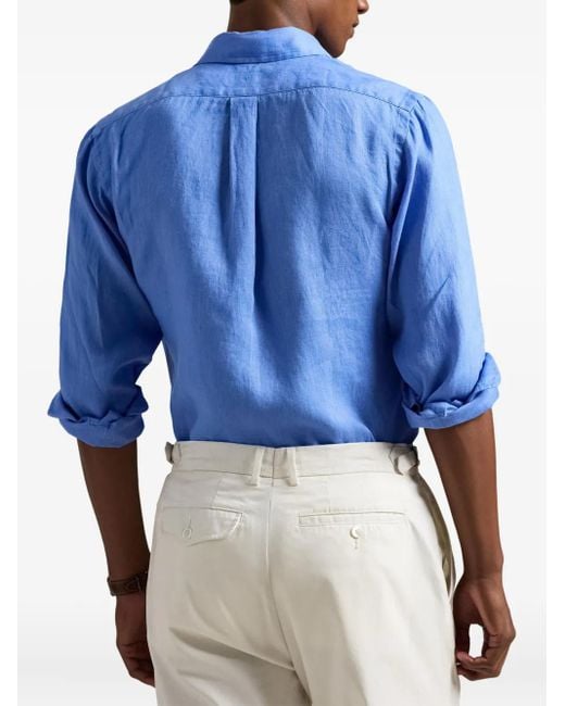 Polo Ralph Lauren Blue Long-Sleeve Shirt for men