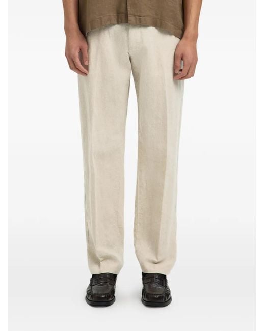 SELECTED Natural Drawstring Trousers for men