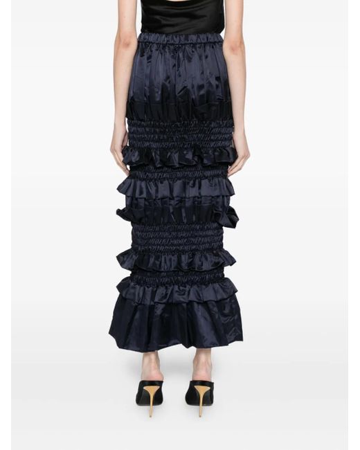 Róisín Pierce Blue Shirred Skirt