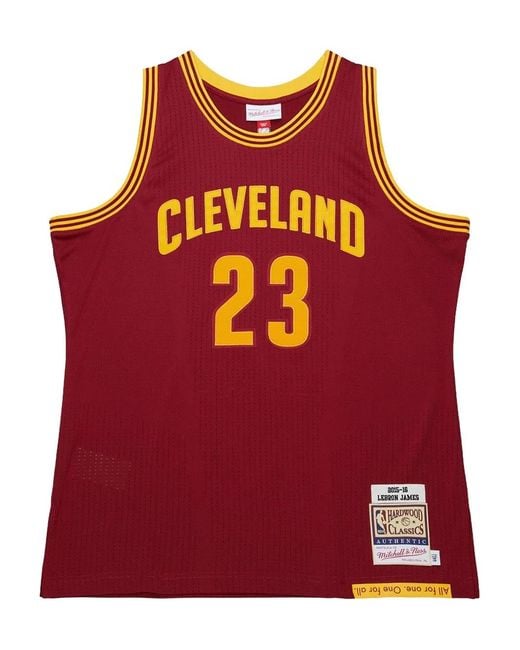 Mitchell & Ness Red X Nba Cleveland Cavaliers 2015-16 Lebron James Jersey for men
