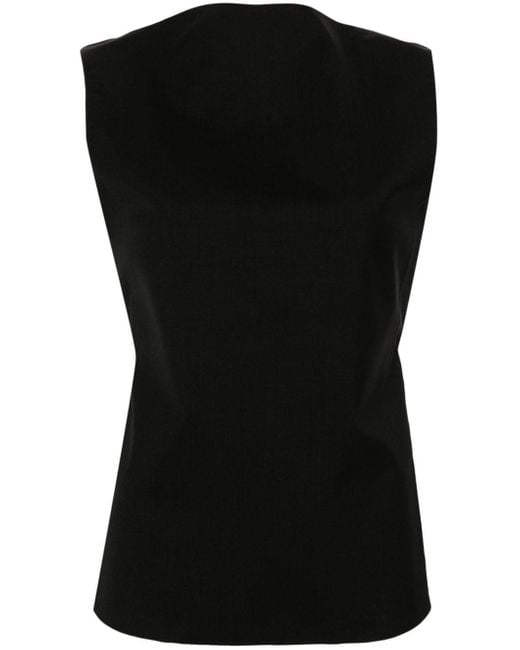 Rohe Black Open-Back Top